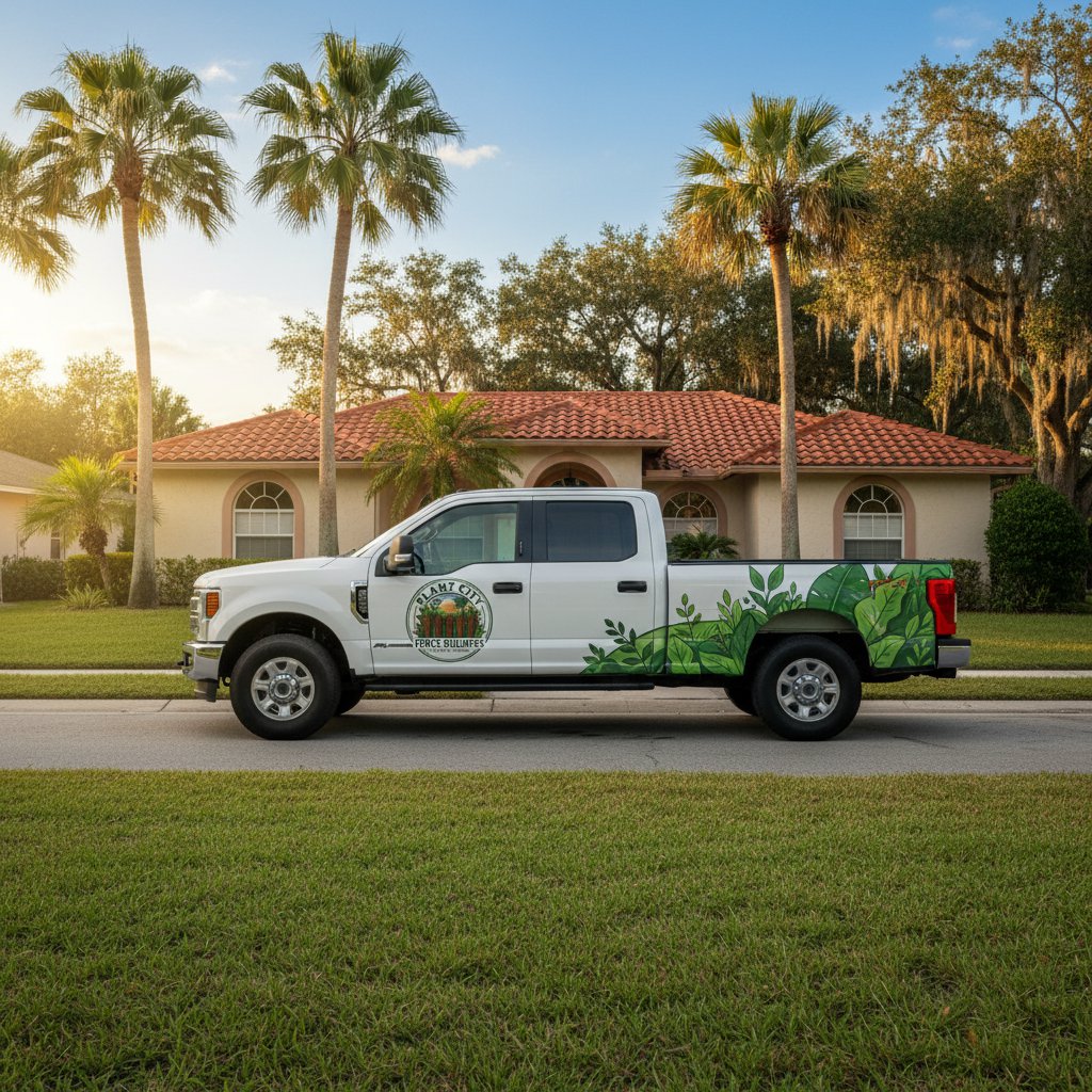 Plant City Fence Builders Work Truck